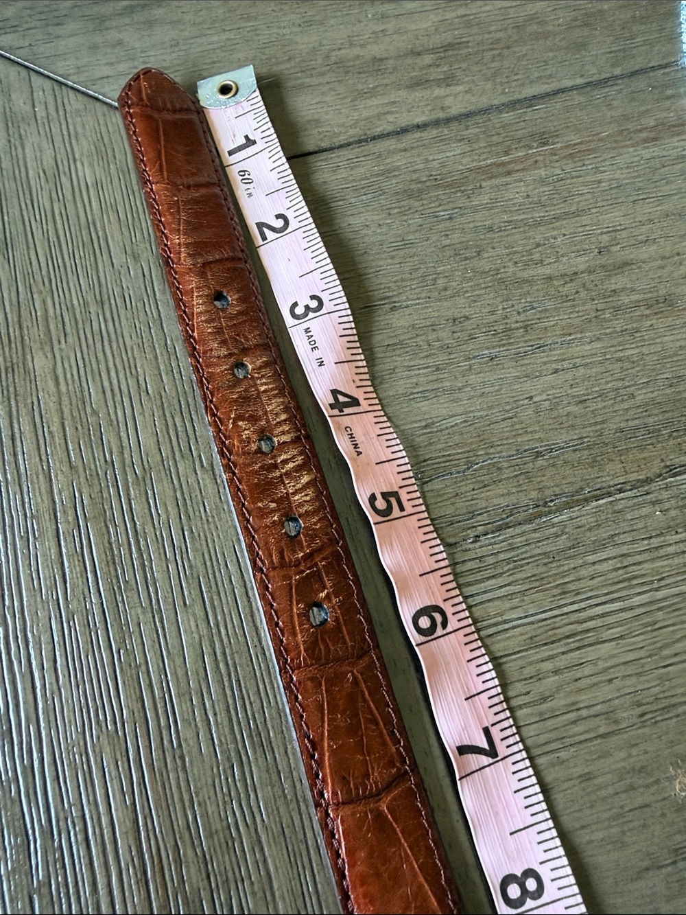 Brighton Cognac Brown Leather Belt with Gold Buckle and Silver Accents - Picture 8 of 8